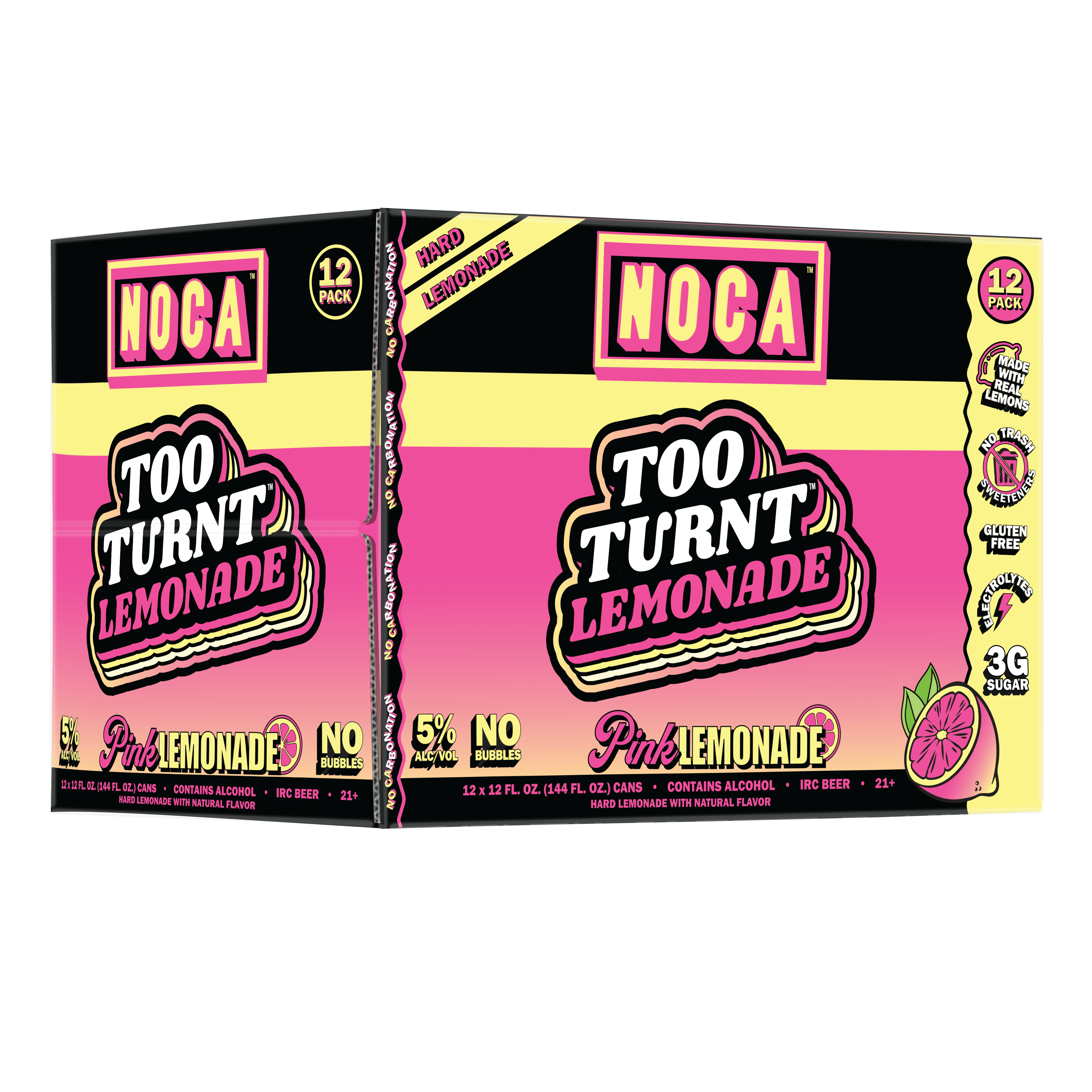 TOO TURNT LEMONADE 12 Pack NOCA Beverages