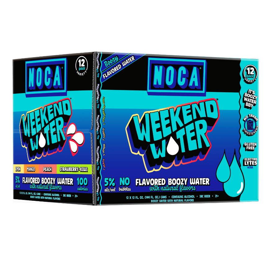 NOCA Weekend Water packaging on a white background