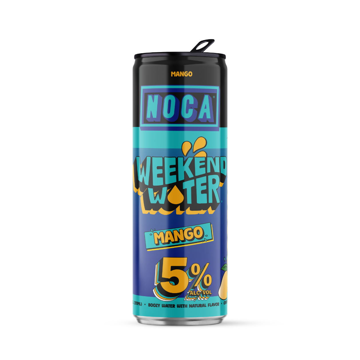 Can of Noca Weekend Water Mango on a white background