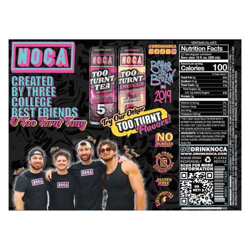 TOO TURNT | Lemon Iced Tea Hard Tea 12 Pack | 5% ABV